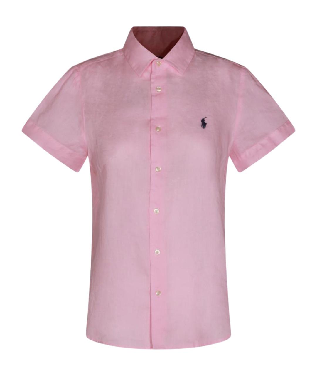 POLO RALPH LAUREN Розовая льняная рубашка, фото 1