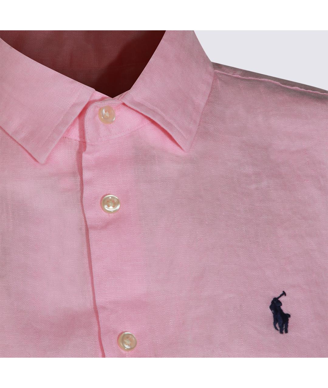 POLO RALPH LAUREN Розовая льняная рубашка, фото 3