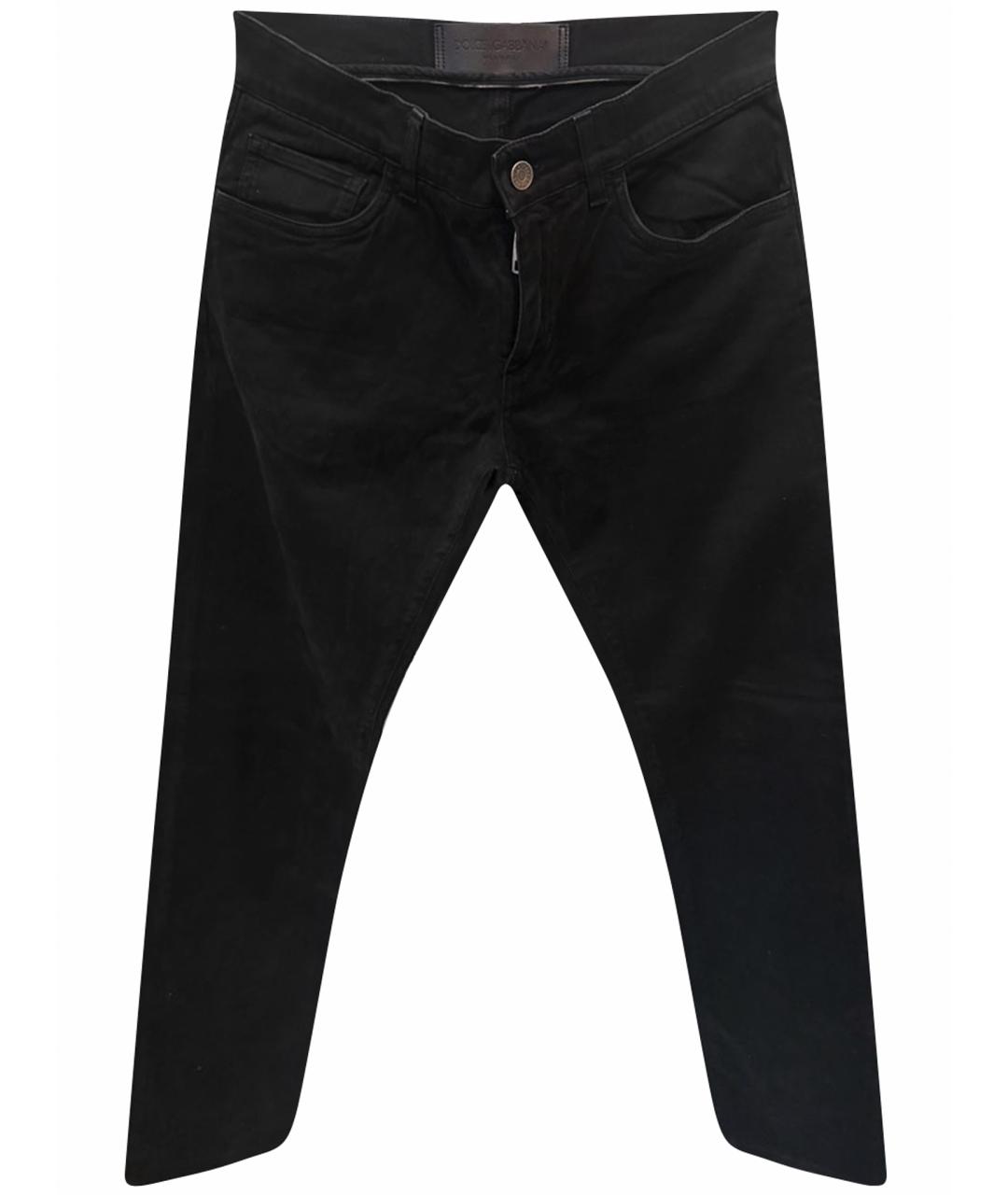 DOLCE&GABBANA Черные хлопко-эластановые джинсы скинни, фото 1