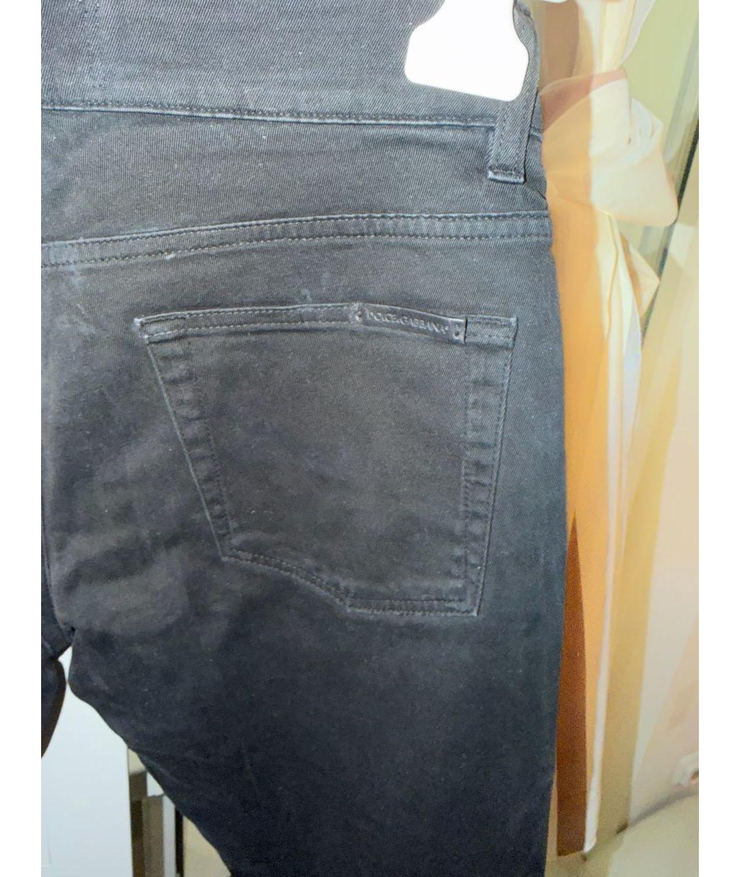 DOLCE&GABBANA Черные хлопко-эластановые джинсы скинни, фото 5