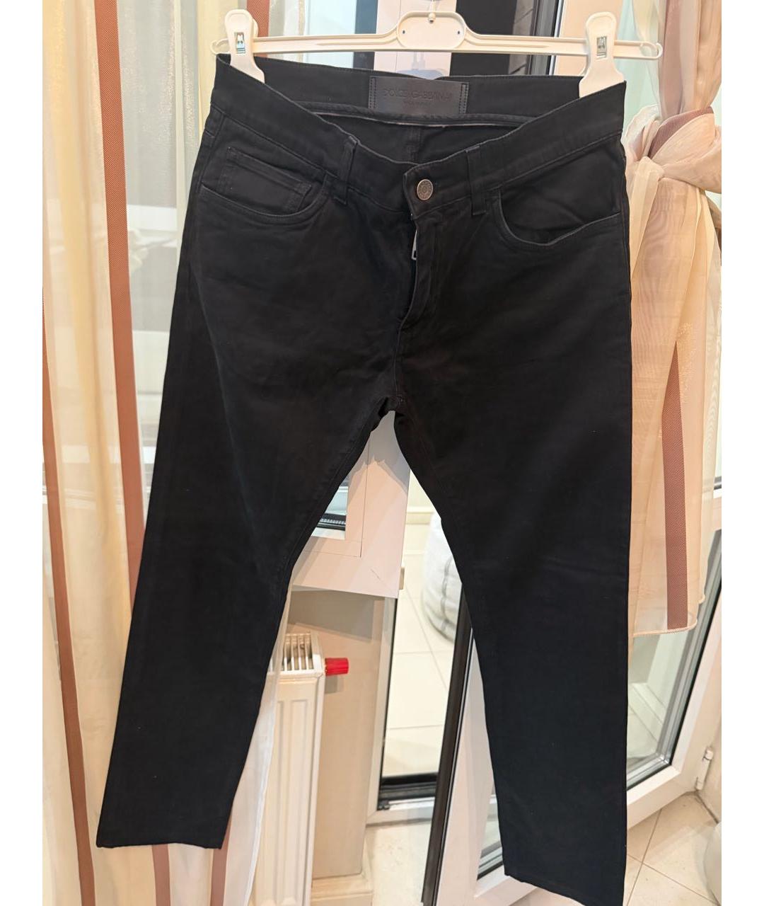 DOLCE&GABBANA Черные хлопко-эластановые джинсы скинни, фото 7
