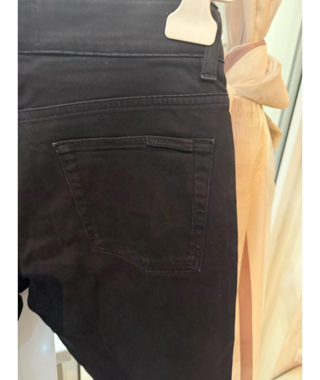 DOLCE&GABBANA Черные хлопко-эластановые джинсы скинни, фото 6