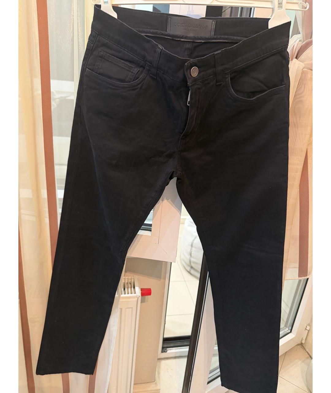DOLCE&GABBANA Черные хлопко-эластановые джинсы скинни, фото 2