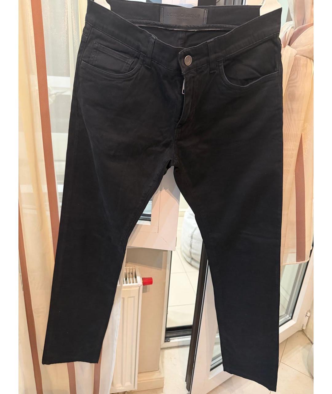 DOLCE&GABBANA Черные хлопко-эластановые джинсы скинни, фото 3