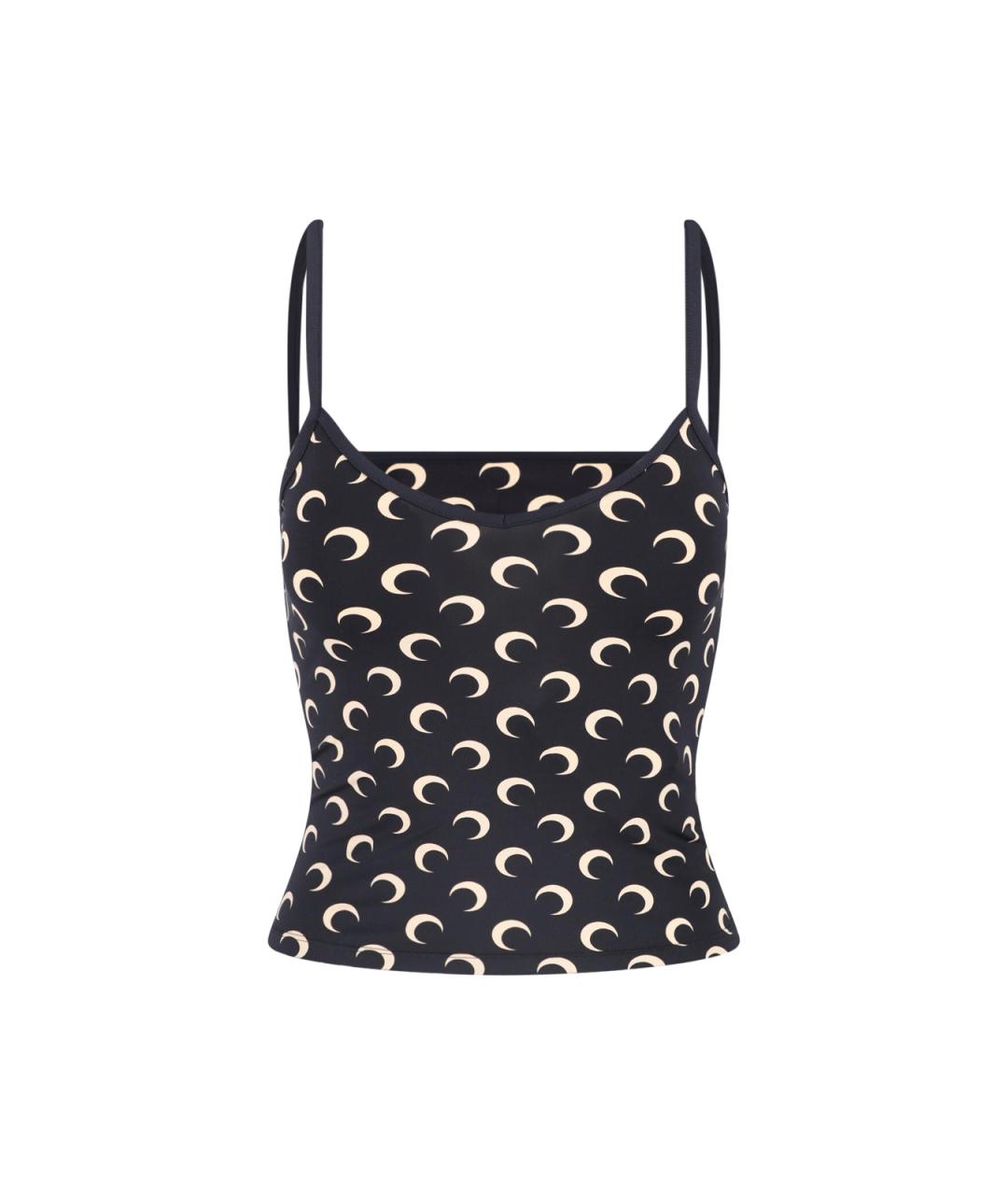 MARINE SERRE Черная полиамидовая майка, фото 1