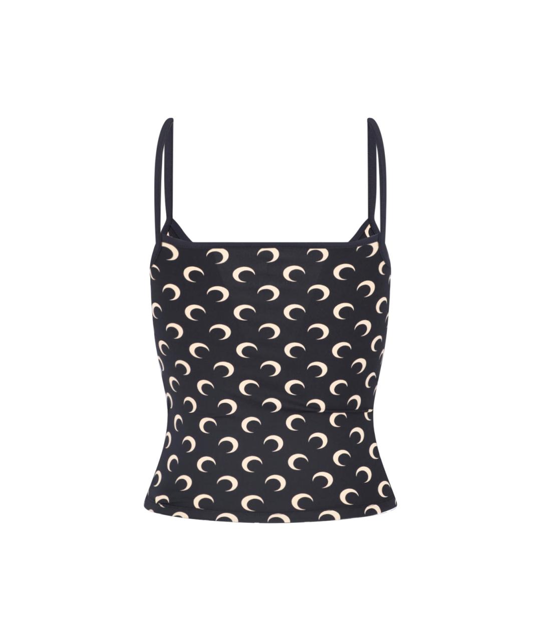 MARINE SERRE Черная полиамидовая майка, фото 2