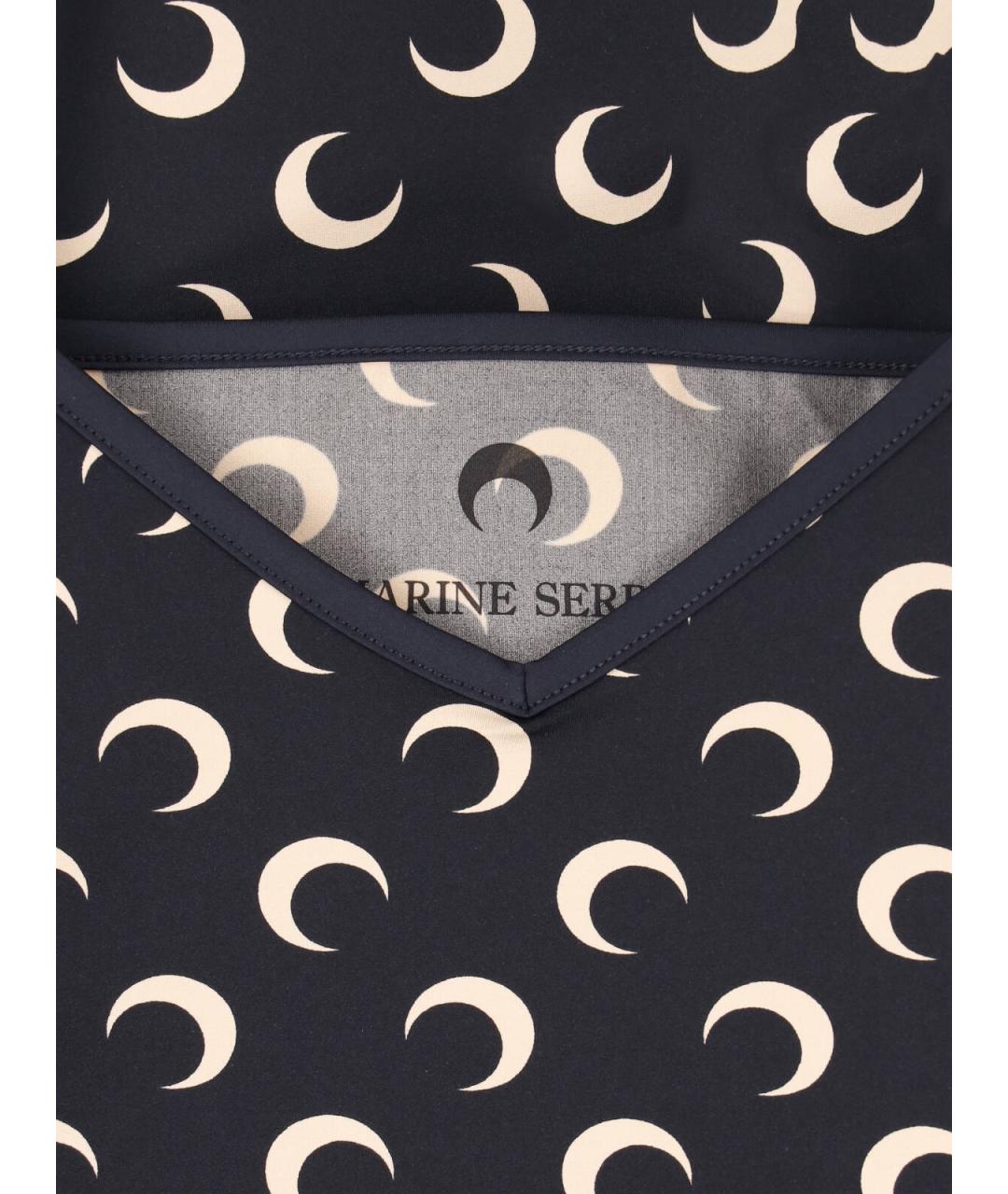 MARINE SERRE Черная полиамидовая майка, фото 3