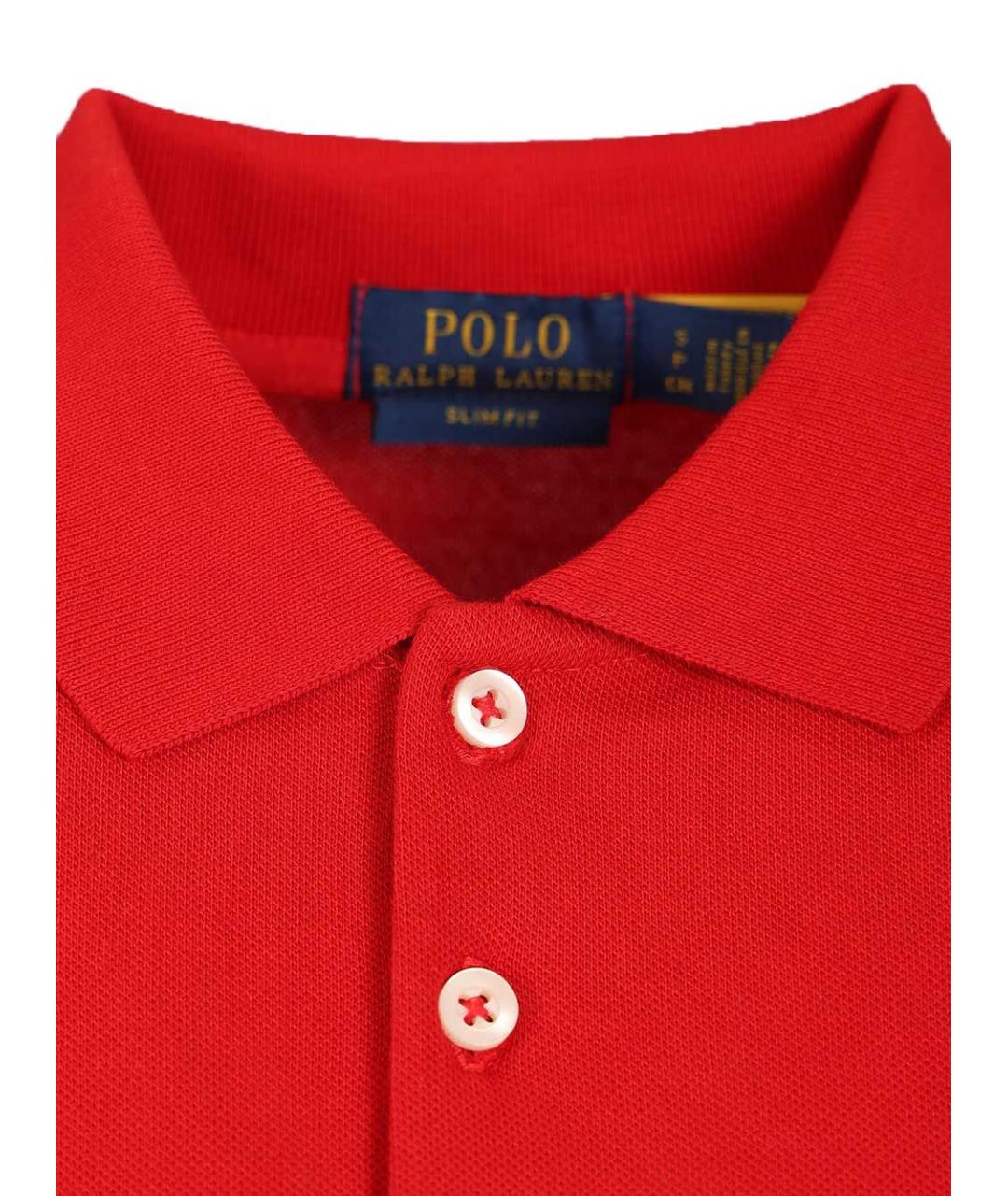 POLO RALPH LAUREN Красная хлопковая футболка, фото 4