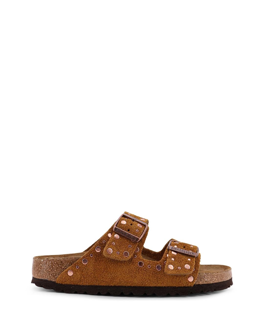 BIRKENSTOCK Коричневые замшевые босоножки, фото 6