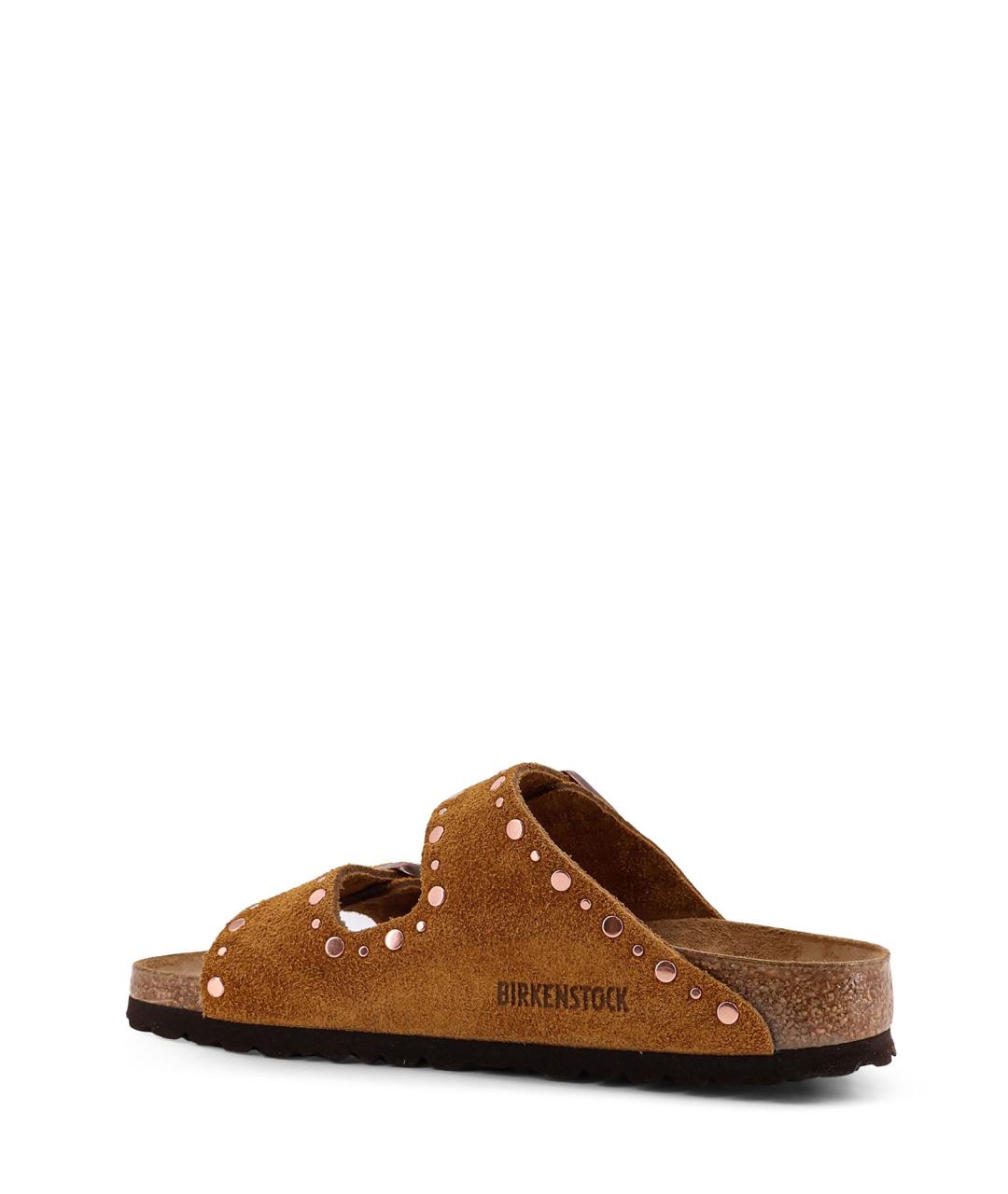 BIRKENSTOCK Коричневые замшевые босоножки, фото 3