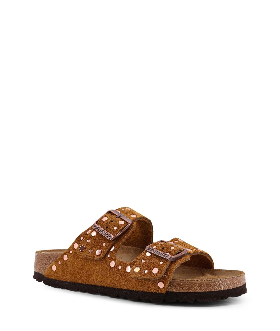 BIRKENSTOCK Коричневые замшевые босоножки, фото 2