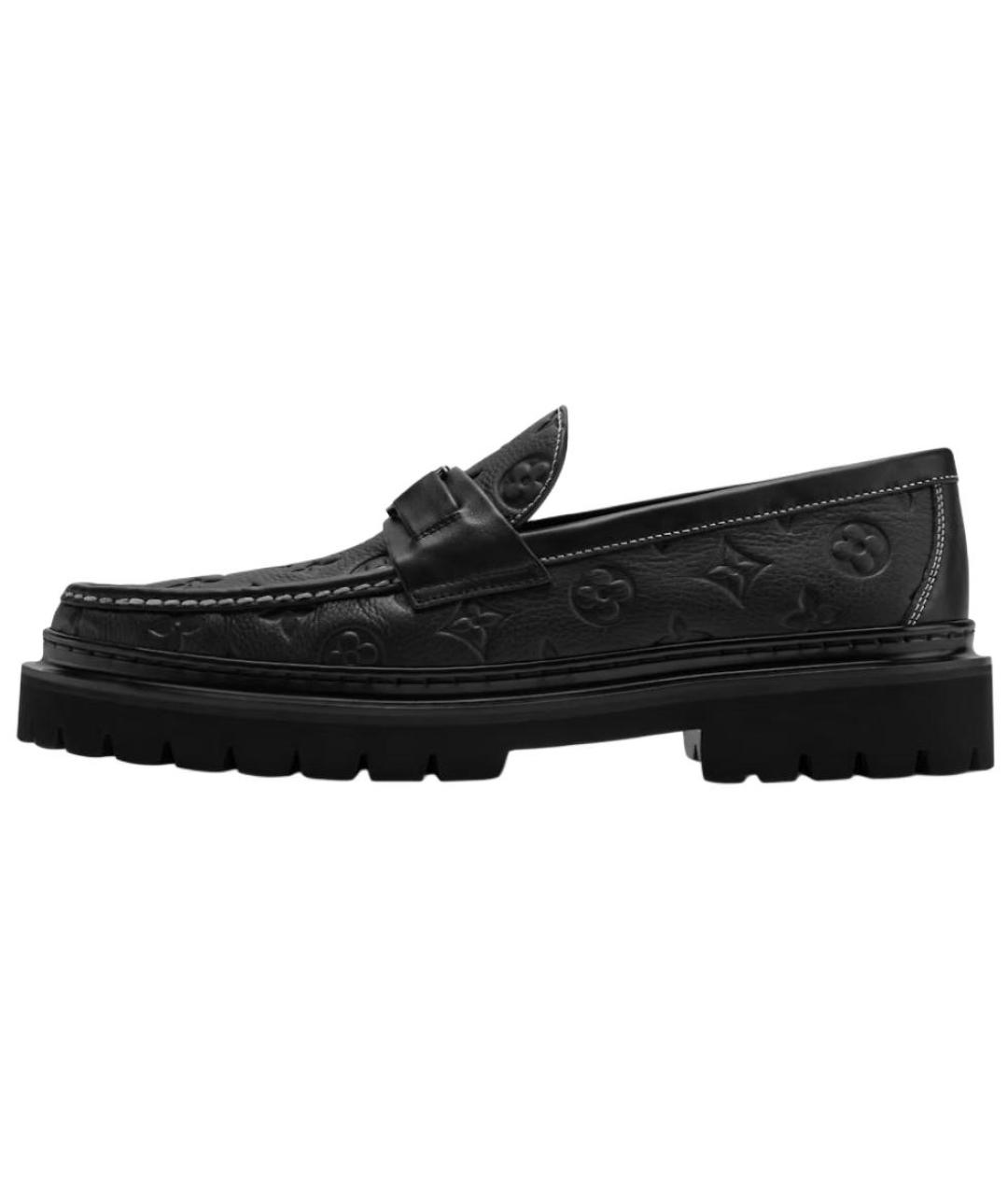 LOUIS VUITTON Черные кожаные лоферы, фото 2