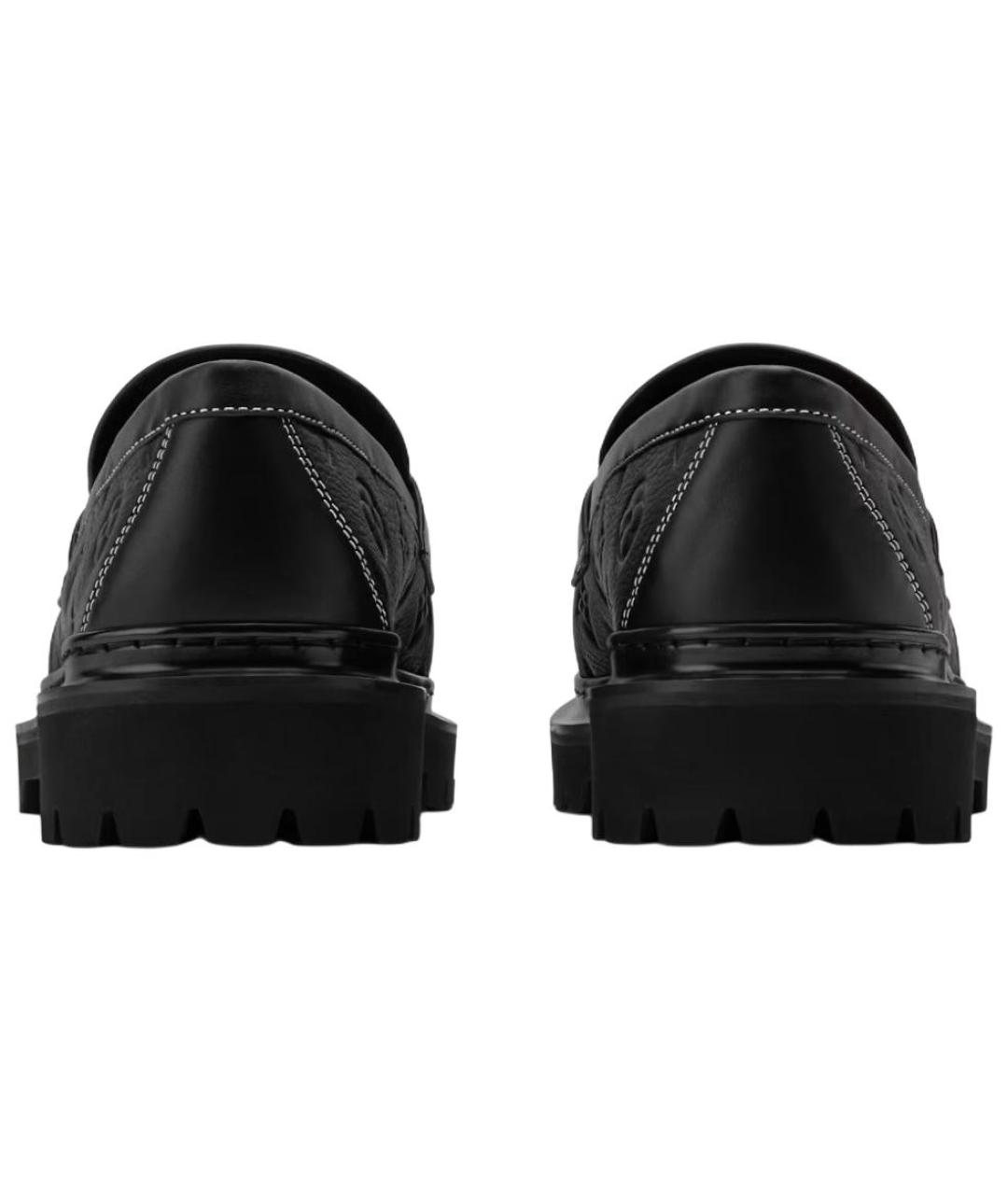 LOUIS VUITTON Черные кожаные лоферы, фото 5