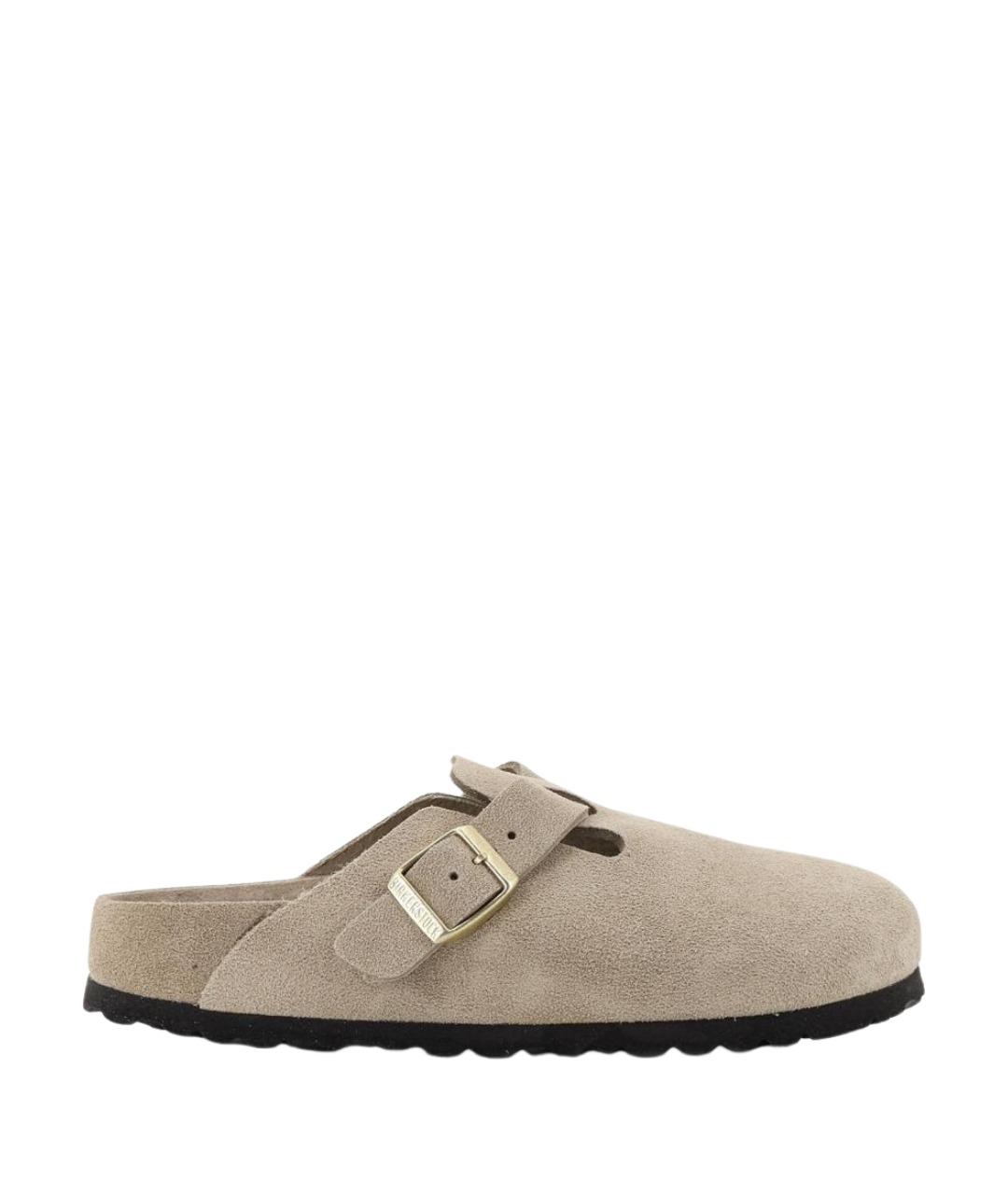 BIRKENSTOCK Бежевые замшевые мюли, фото 1