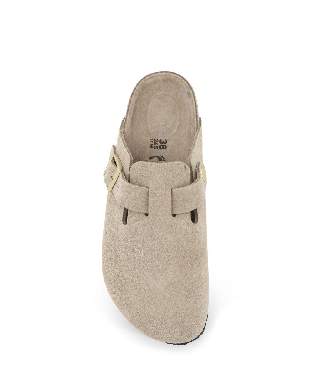 BIRKENSTOCK Бежевые замшевые мюли, фото 5