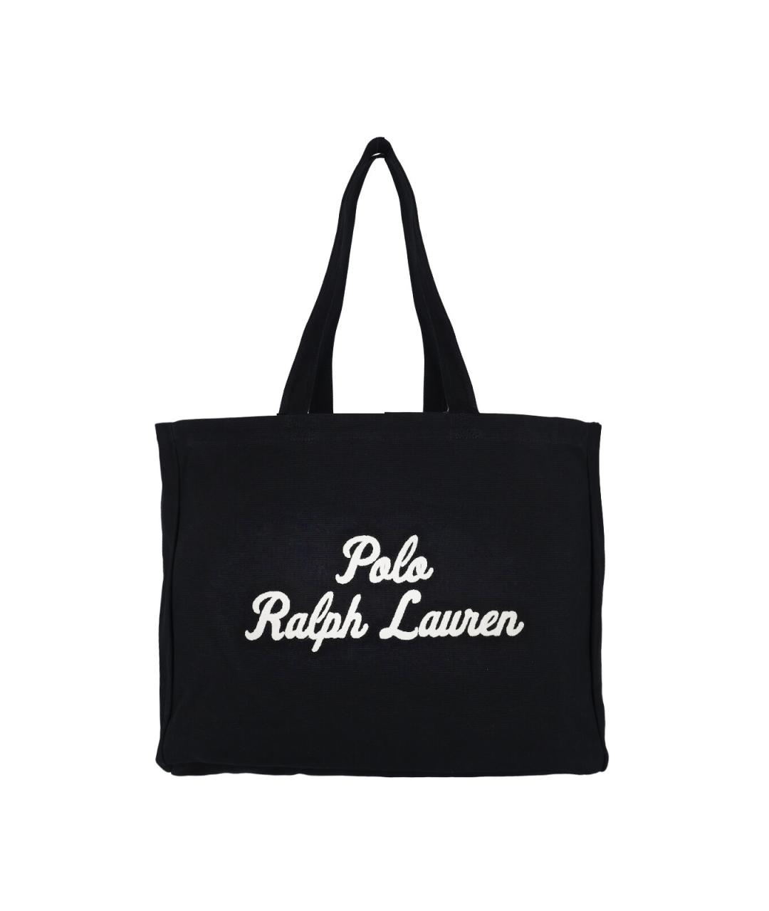 POLO RALPH LAUREN Черная хлопковая сумка тоут, фото 1