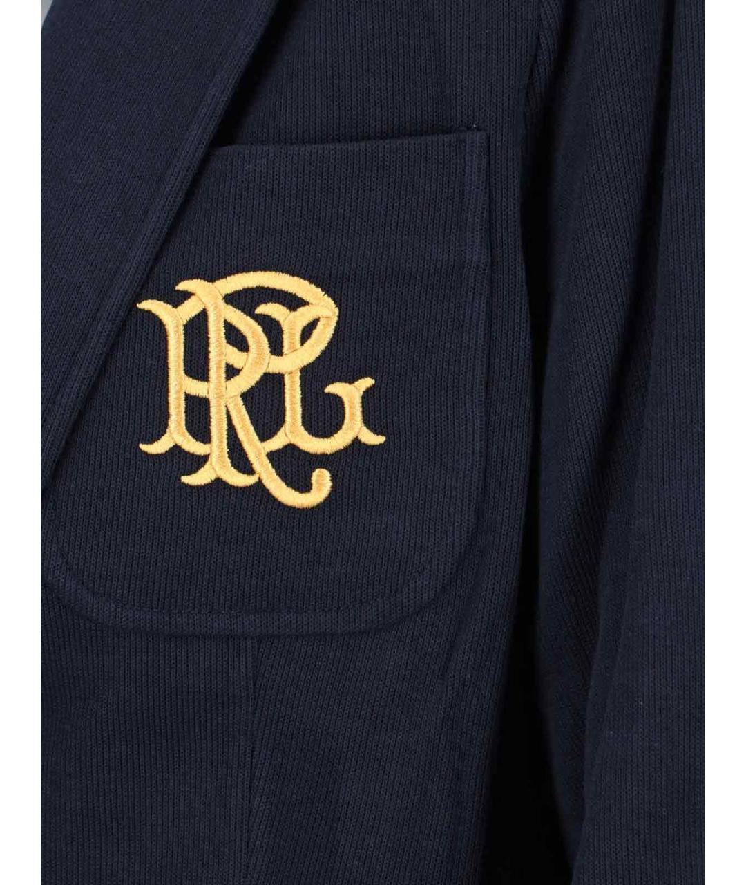 POLO RALPH LAUREN Темно-синий хлопковый жакет/пиджак, фото 5