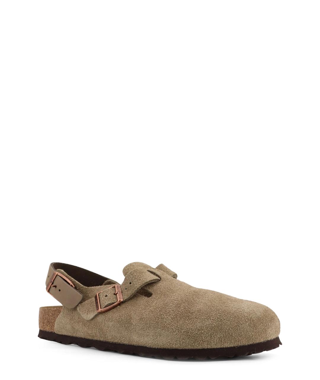 BIRKENSTOCK Бежевые замшевые сандалии, фото 2