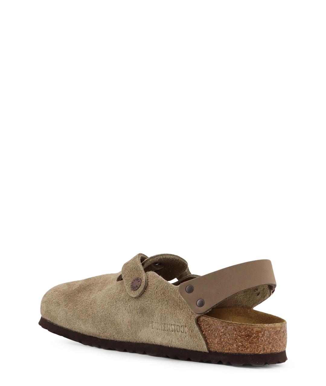 BIRKENSTOCK Бежевые замшевые сандалии, фото 3