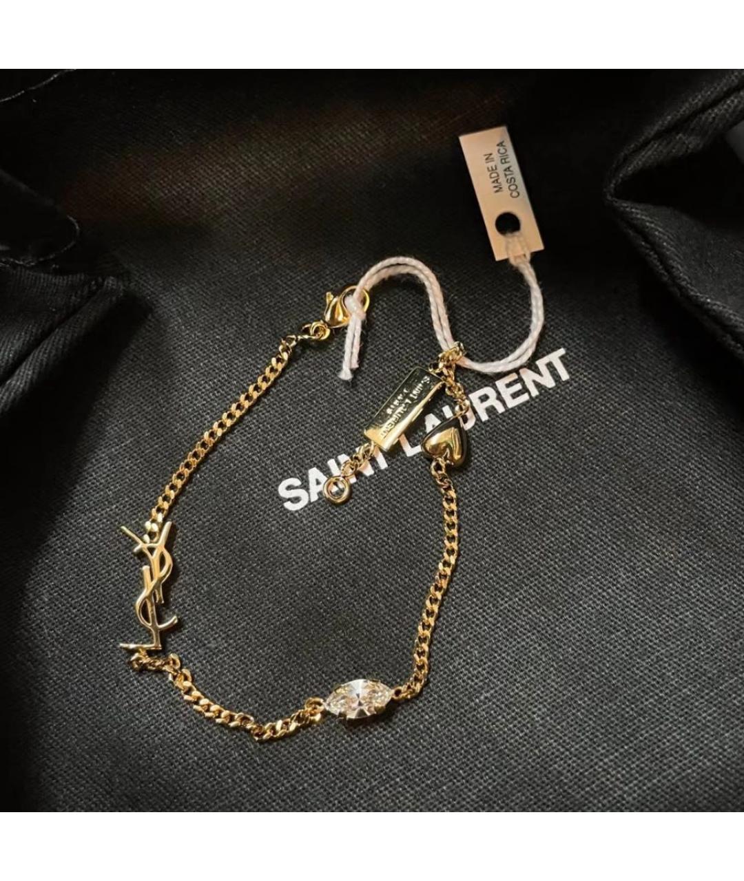 SAINT LAURENT Золотой браслет, фото 3