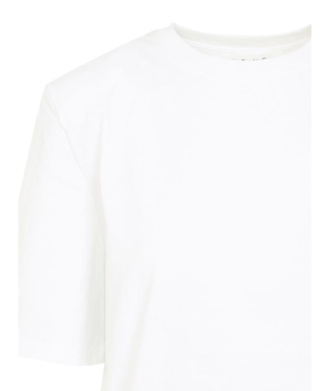 THE FRANKIE SHOP Белая хлопковая футболка, фото 3