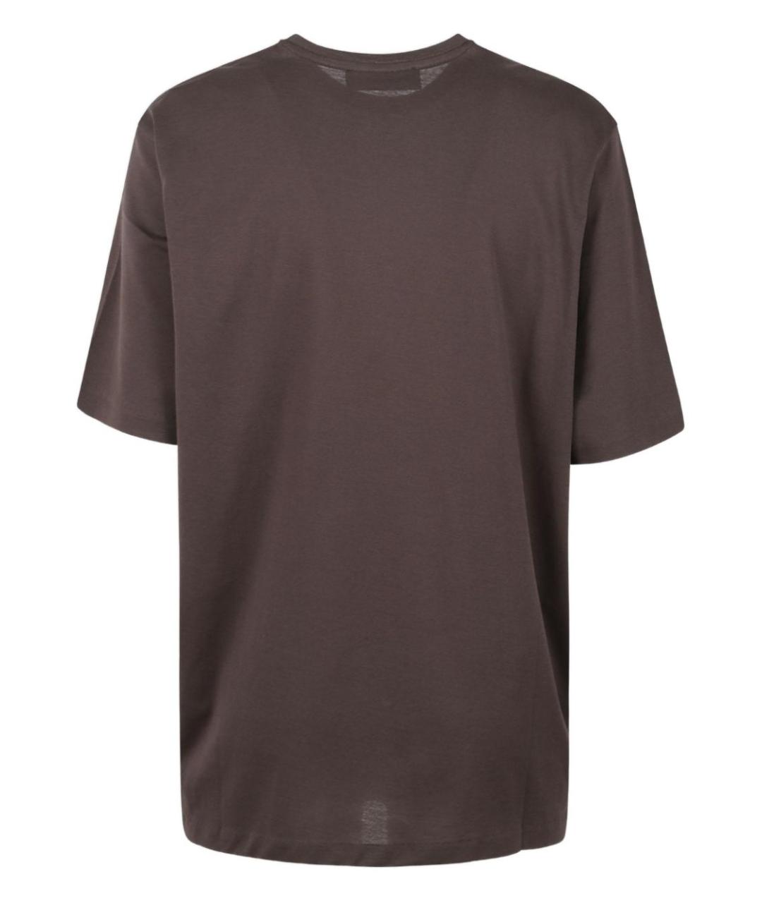 THE FRANKIE SHOP Коричневая хлопковая футболка, фото 3