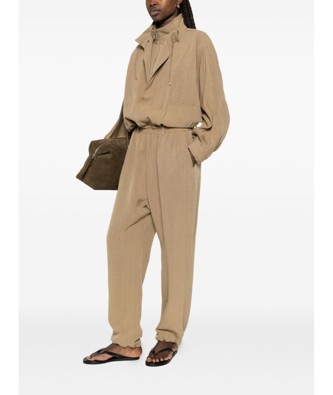 THE FRANKIE SHOP Бежевый вискозный комбинезон, фото 4