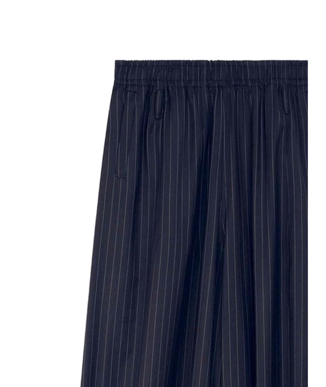 THE FRANKIE SHOP Синие полиэстеровые прямые брюки, фото 2