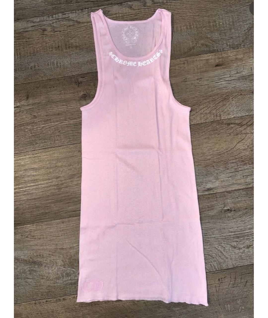CHROME HEARTS Розовая майка, фото 4