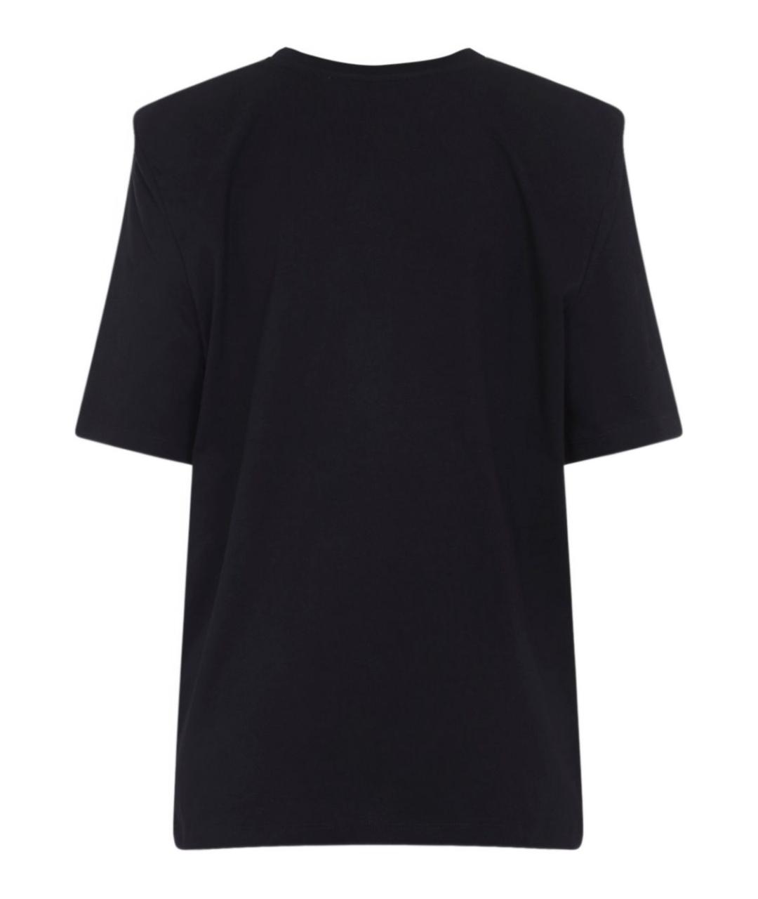 THE FRANKIE SHOP Черная хлопковая футболка, фото 2