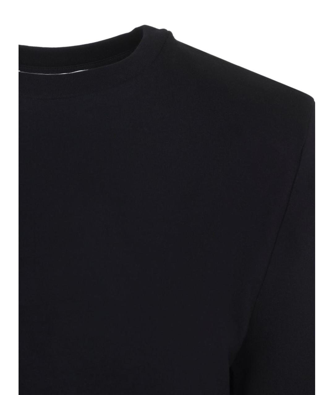 THE FRANKIE SHOP Черная хлопковая футболка, фото 3