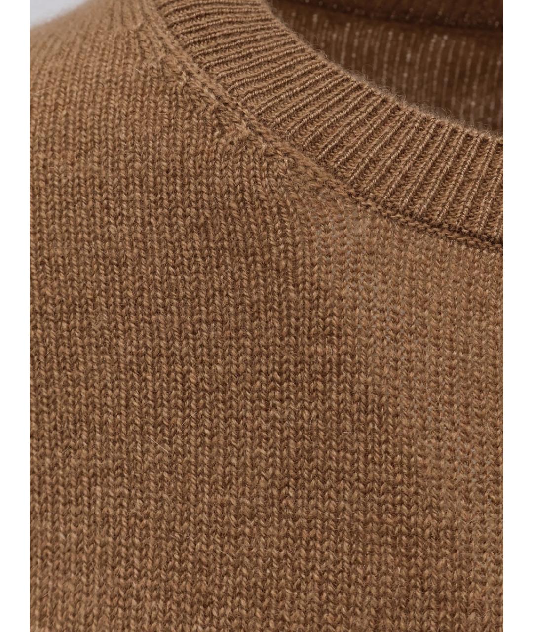 THE ROW Коричневый кашемировый джемпер / свитер, фото 3