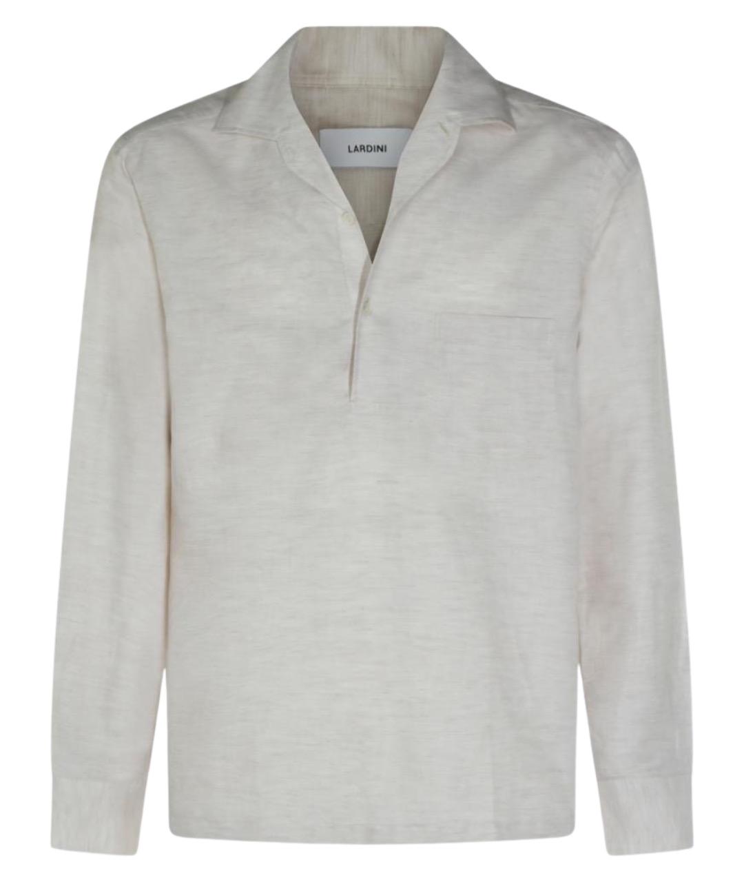 LARDINI Белая кэжуал рубашка, фото 1