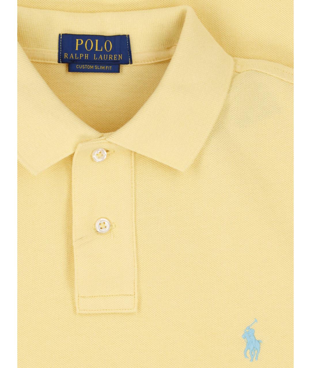 POLO RALPH LAUREN Желтая хлопковая футболка, фото 3