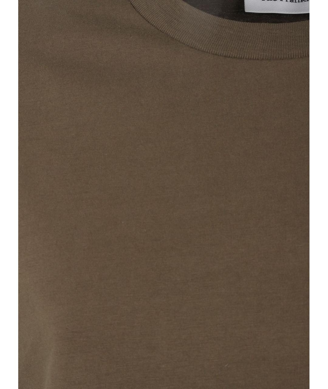 THE FRANKIE SHOP Зеленая хлопковая футболка, фото 2