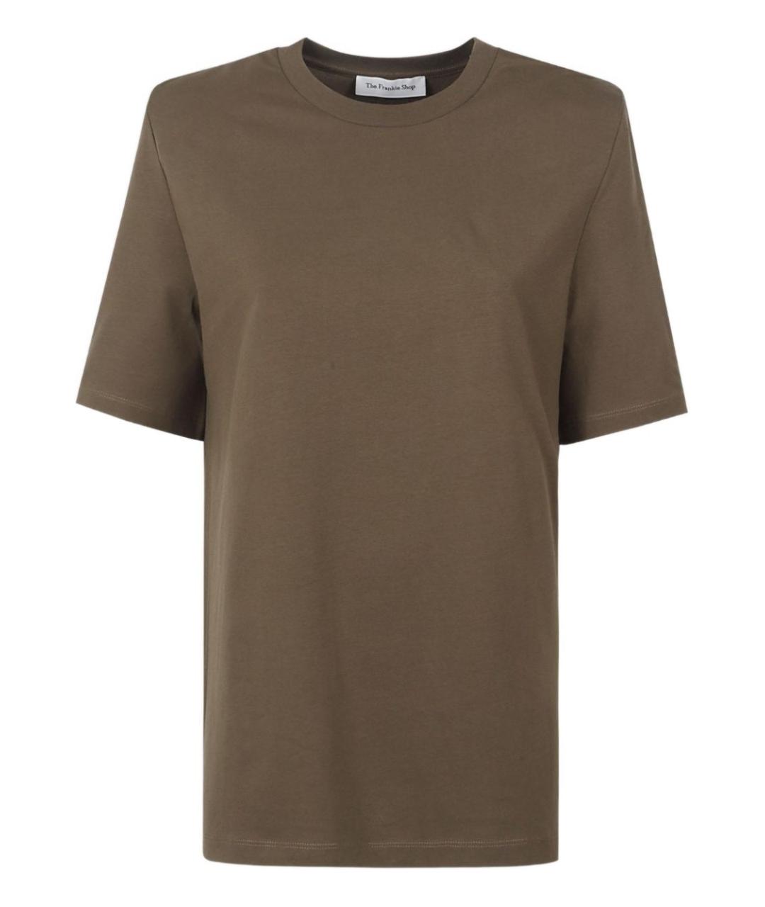 THE FRANKIE SHOP Зеленая хлопковая футболка, фото 1