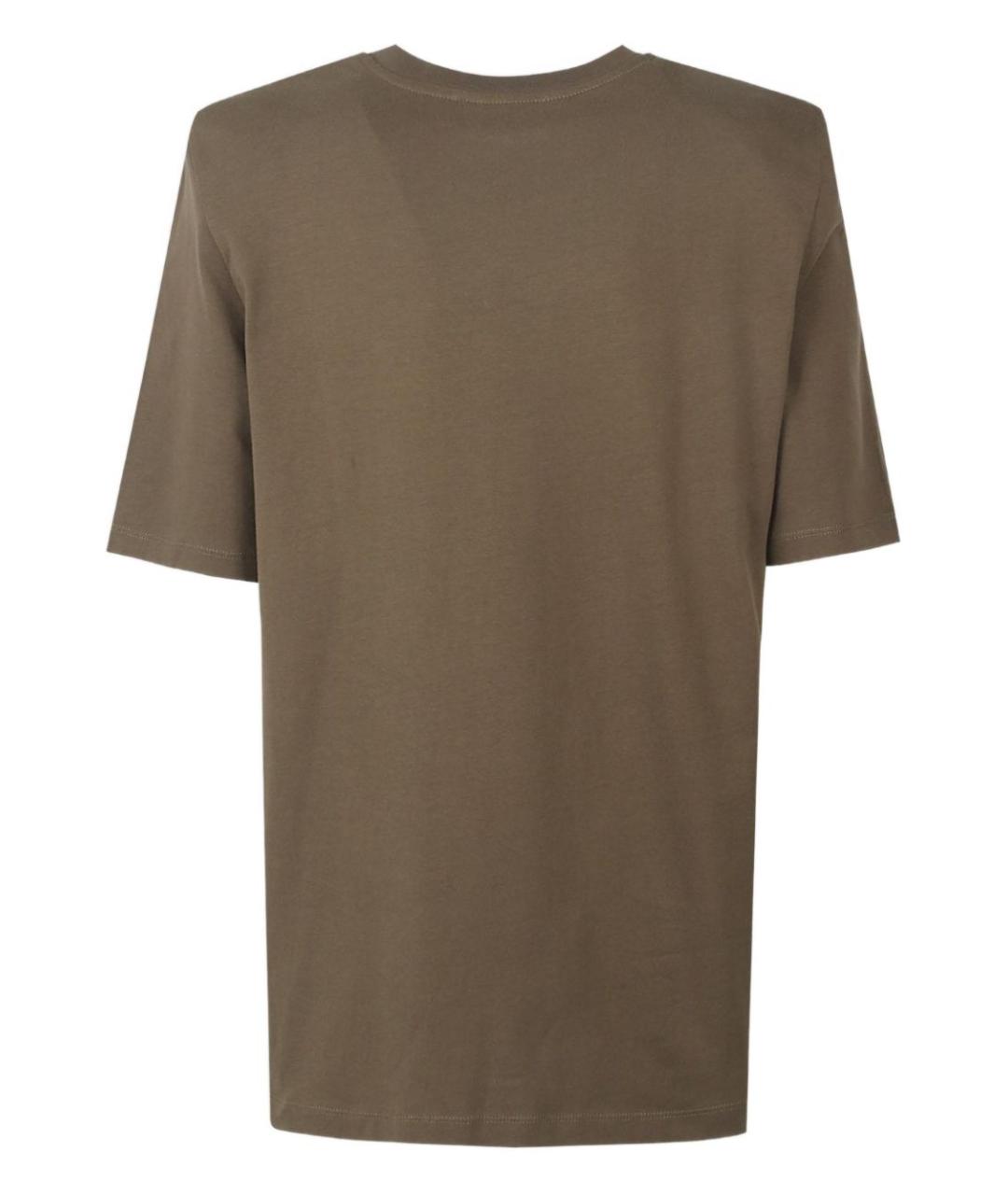 THE FRANKIE SHOP Зеленая хлопковая футболка, фото 3