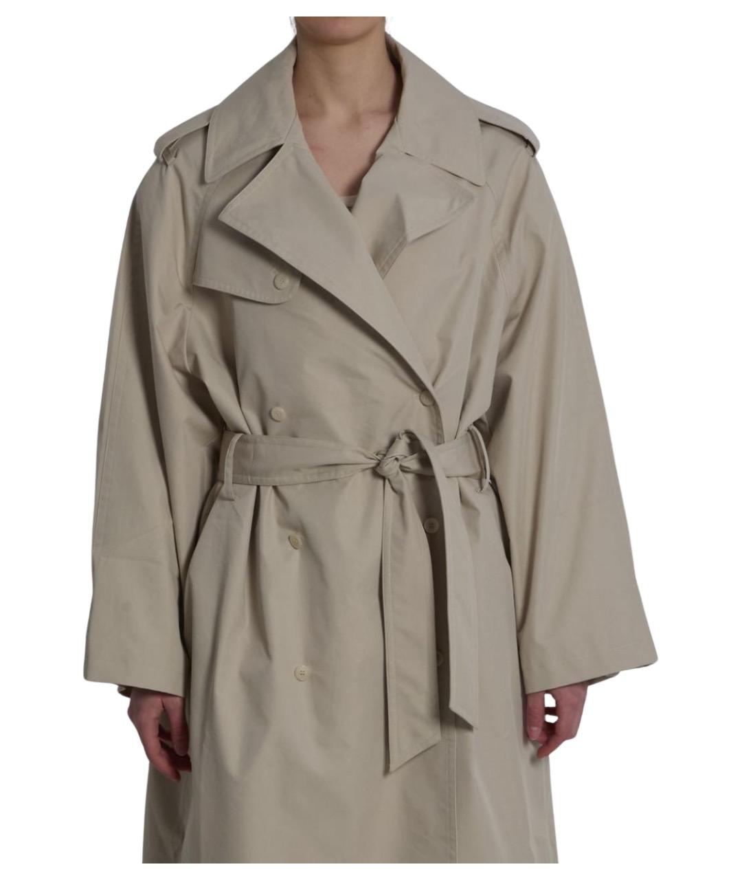 THE FRANKIE SHOP Бежевый хлопковый тренч/плащ, фото 1