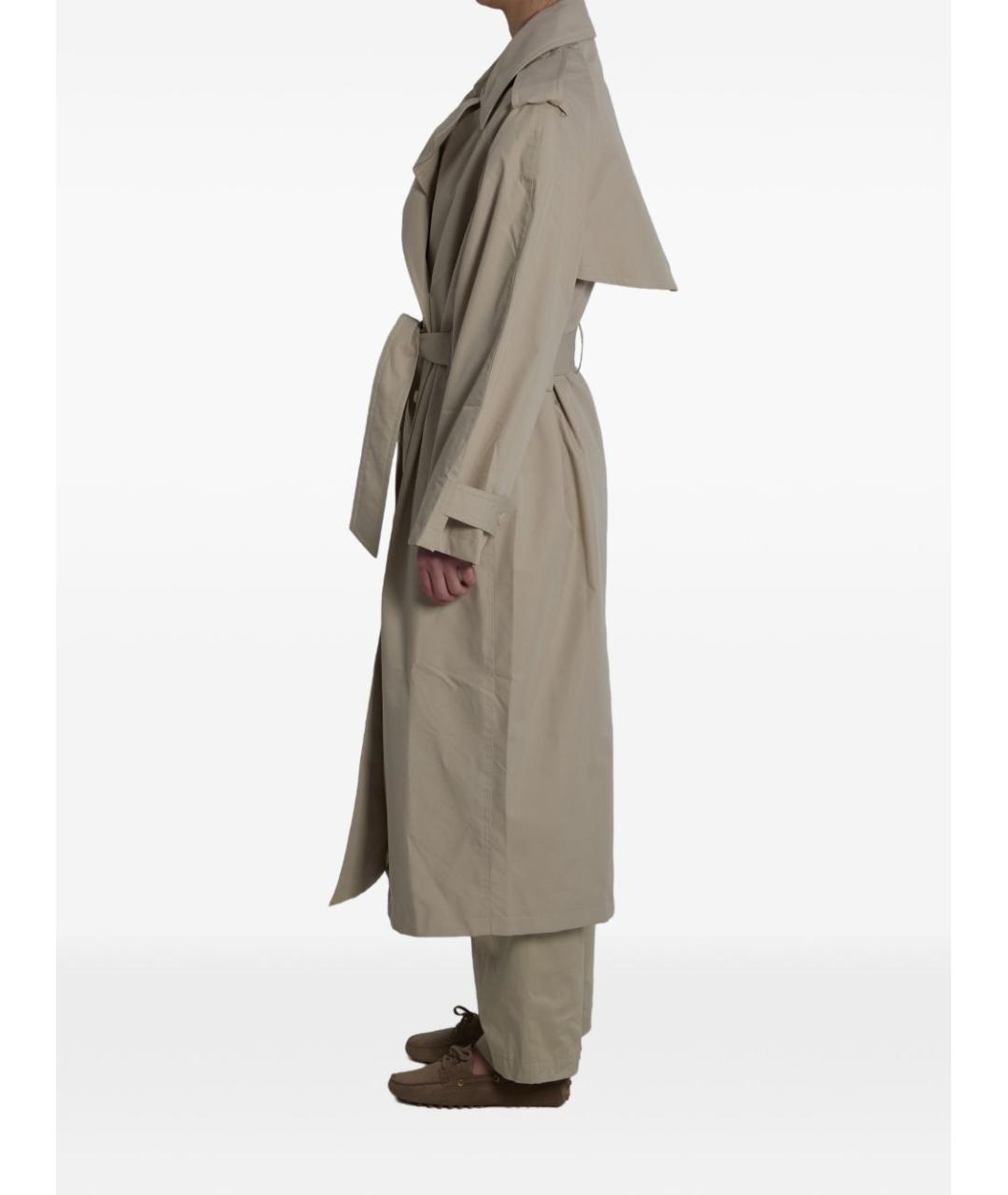 THE FRANKIE SHOP Бежевый хлопковый тренч/плащ, фото 2