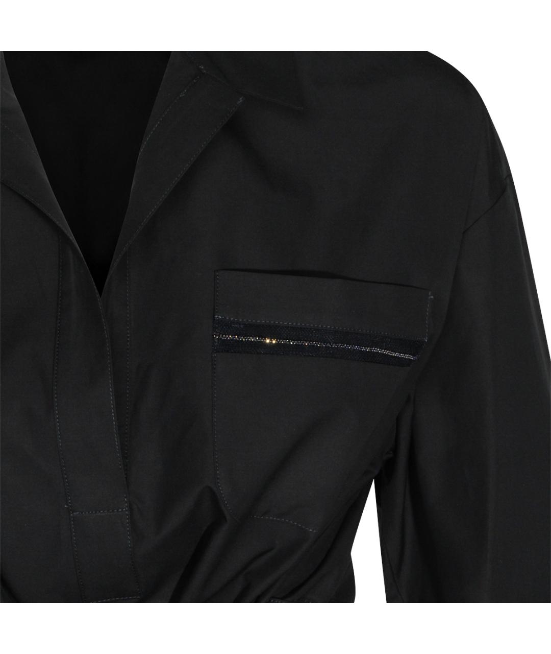 FABIANA FILIPPI Темно-синее хлопковое платье, фото 2