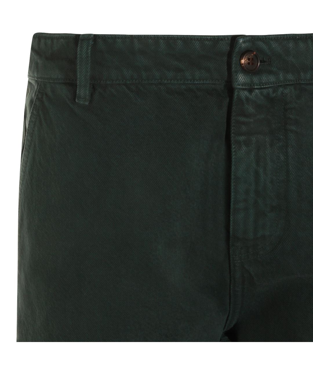 MIU MIU Зеленые хлопковые прямые джинсы, фото 3