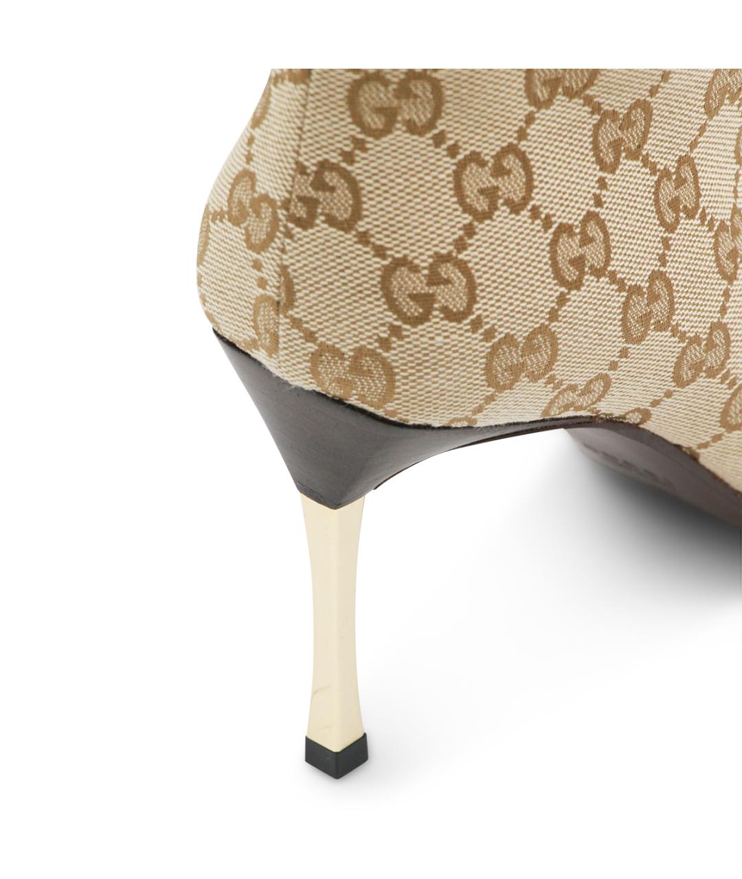 GUCCI Бежевые кожаные сапоги, фото 4