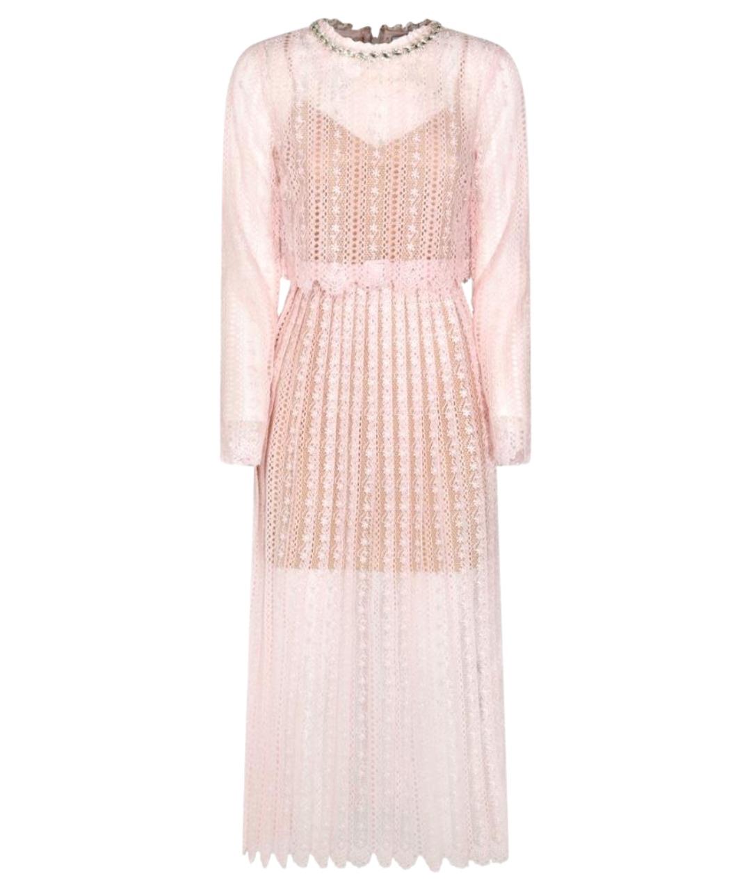 SELF-PORTRAIT Розовое полиэстеровое коктейльное платье, фото 1