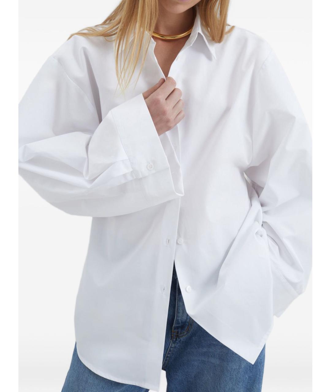 THE FRANKIE SHOP Белая хлопковая рубашка, фото 3