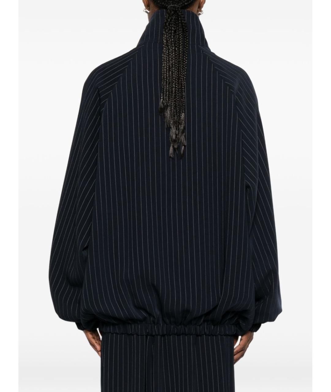 THE FRANKIE SHOP Темно-синяя полиэстеровая куртка, фото 4