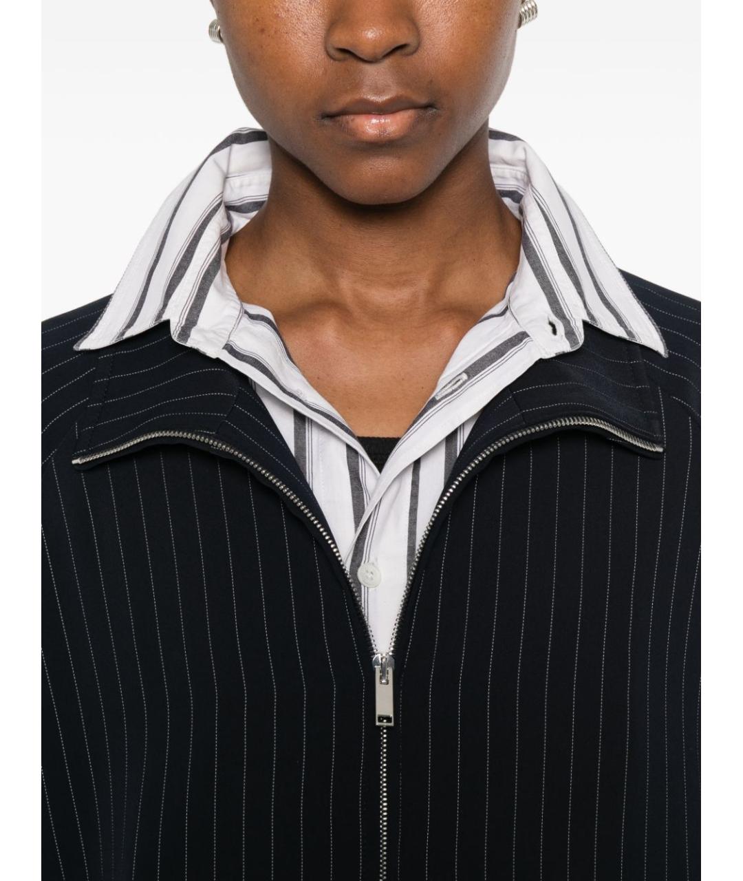 THE FRANKIE SHOP Темно-синяя полиэстеровая куртка, фото 5