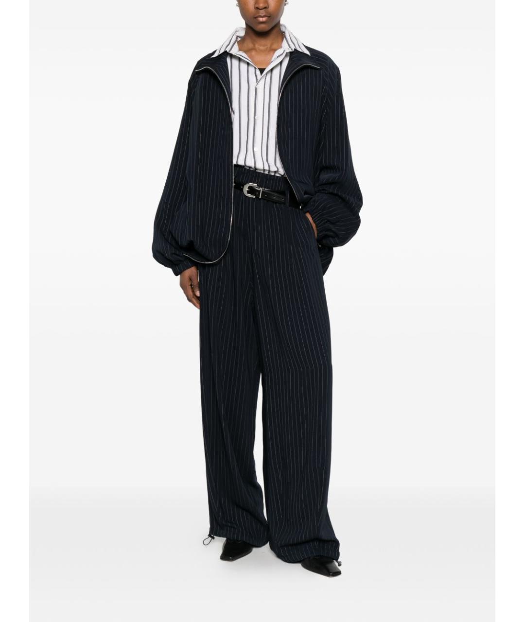 THE FRANKIE SHOP Темно-синяя полиэстеровая куртка, фото 2