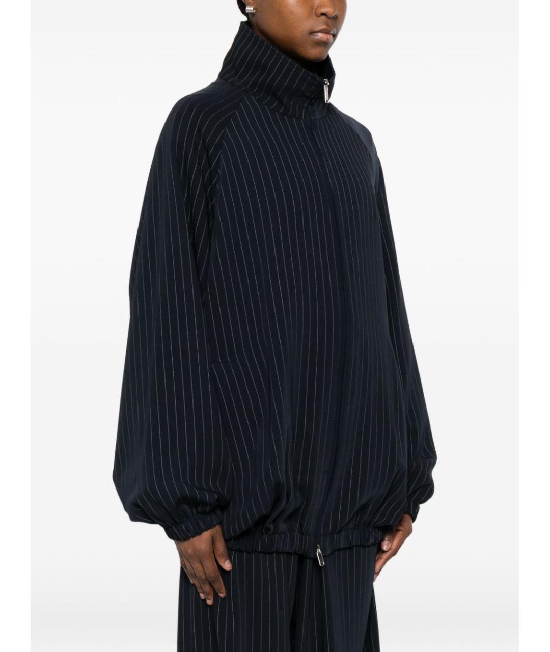 THE FRANKIE SHOP Темно-синяя полиэстеровая куртка, фото 3