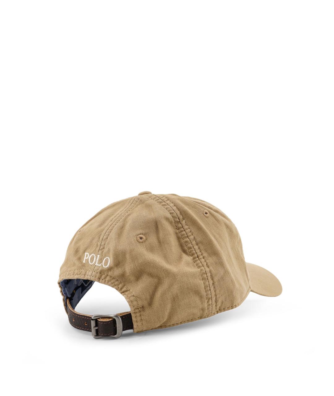 POLO RALPH LAUREN Бежевая хлопковая кепка/бейсболка, фото 3