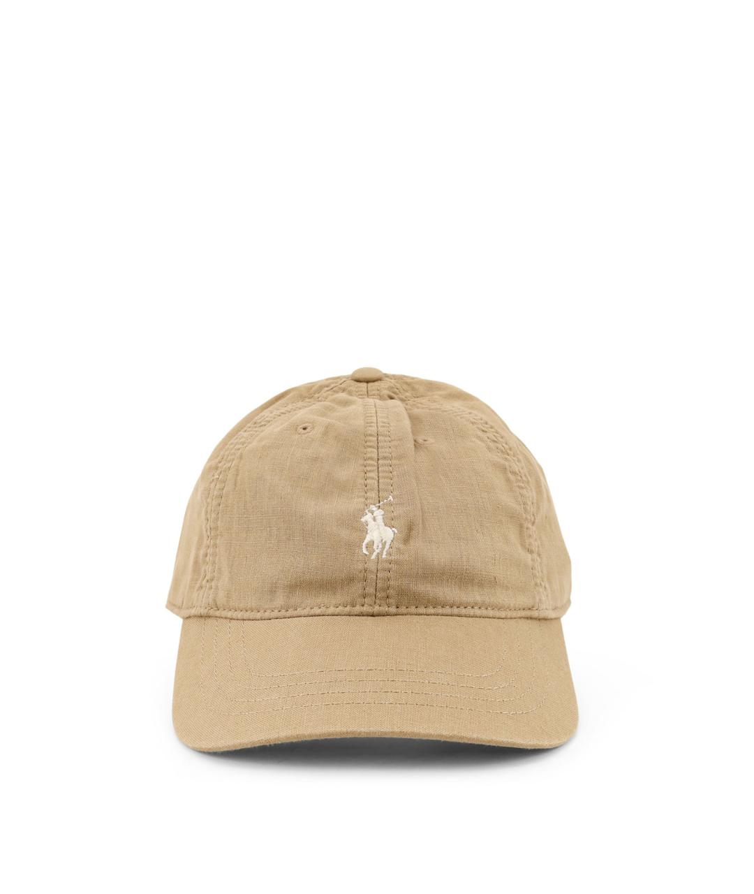 POLO RALPH LAUREN Бежевая хлопковая кепка/бейсболка, фото 4